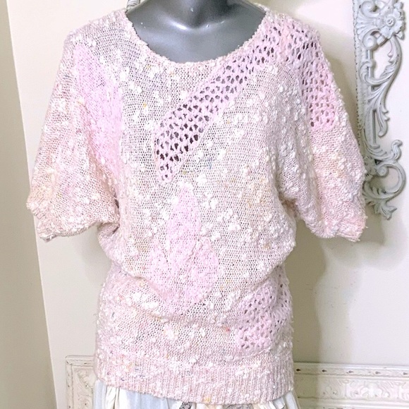 VINTAGE '80s Pretty Pastel Sweater - Picture 1 of 10